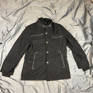 COOGI Australia Black Wool Blend Military Jacket XL